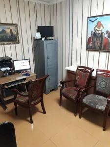 TV a/nebo společenská místnost v ubytování Hotel Botakoz
