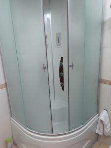 Koupelna v ubytování Hotel Botakoz