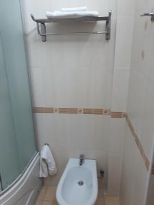 Koupelna v ubytování Hotel Botakoz