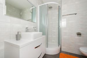 Koupelna v ubytování Villa Anja