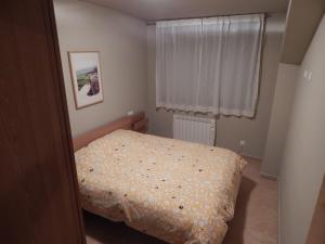 Habitación pequeña con cama y ventana en Casa Canut en Tartareu