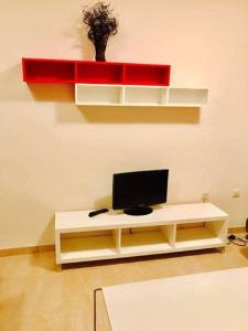 A television and/or entertainment centre at Apartamentos Deluxe Pompeya 5