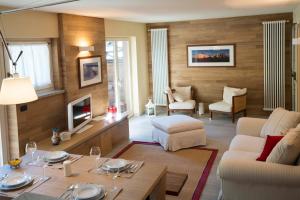 Χώρος καθιστικού στο Residence Le Marmotte