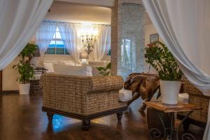 Vuode tai vuoteita majoituspaikassa Hotel Barracuda