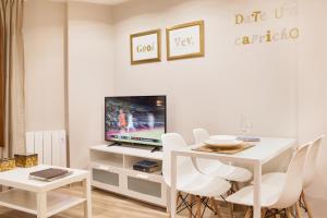 Televízia a/alebo spoločenská miestnosť v ubytovaní Apartamentos Boutique Salamanca