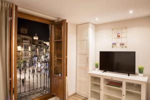 Televízia a/alebo spoločenská miestnosť v ubytovaní Apartamentos Boutique Salamanca