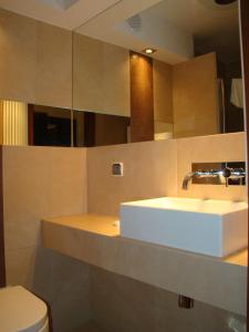コウォブジェクにあるApartamenty w Arka Medical Spaの洗面台とトイレ付きのバスルーム