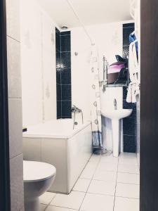 Koupelna v ubytování Hotel Om Shanti