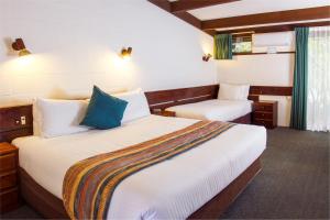 1 Schlafzimmer mit 2 Betten in einem Zimmer in der Unterkunft Blackheath Motor Inn in Blackheath