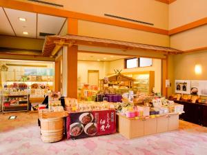 a store with food items on display in a building at Ryotei Yamanoi in Matsue