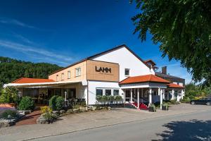 a restaurant on the side of a street at Hotel Restaurant Lamm in Stein