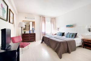 Postel nebo postele na pokoji v ubytování Hotel Las Truchas