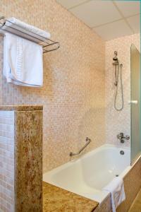 Koupelna v ubytování Hotel Las Truchas
