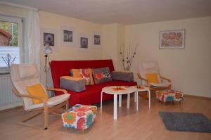 Posezení v ubytování Ferienwohnung Pusteblume