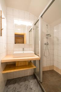 Koupelna v ubytování Haus Petergstamm