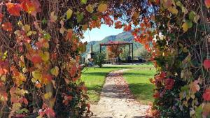 A garden outside Casas Cleto - Laspuña