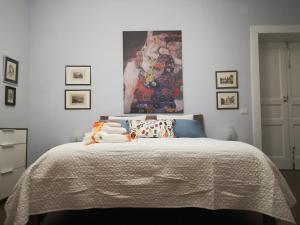 Katil atau katil-katil dalam bilik di La magnolia B&B
