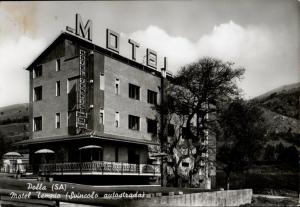 a black and white photo of a building at Motel Tempio in Polla