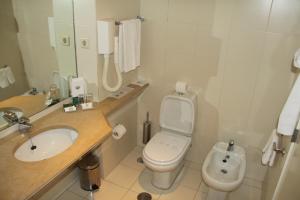 波多的住宿－杜羅酒店，一间带卫生间和水槽的浴室
