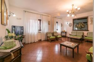 Χώρος καθιστικού στο Hotel Dafne