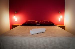 
Łóżko lub łóżka w pokoju w obiekcie Willa Stenia Center Apartamenty

