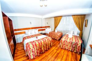 Katil atau katil-katil dalam bilik di Hostal Los Andes