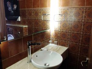 Koupelna v ubytování Hotel Oxina Lygon