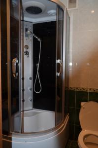 a shower in a bathroom with a toilet at Hotel Ternopol in Zelenodolsk