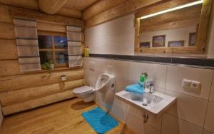 Koupelna v ubytování Holzhaus Lugerhof