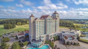 an aerial view of a large hotel building at Grandover Resort & Spa, a Wyndham Grand Hotel in Greensboro