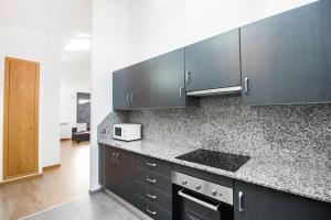 Kuchyň nebo kuchyňský kout v ubytování Font del Ferro Apartments