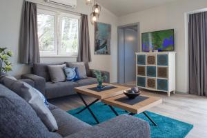 Televízia a/alebo spoločenská miestnosť v ubytovaní Apartments Vranjes Deluxe