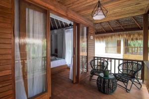 Rõdu või terrass majutusasutuses Sadev Resort