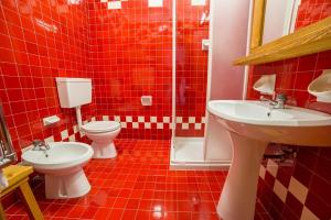 Koupelna v ubytování Hotel Vezzena