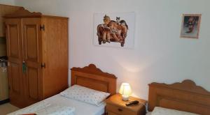 Postel nebo postele na pokoji v ubytování Gasthaus Mösle