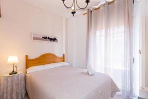 Postel nebo postele na pokoji v ubytování Pension Mesones