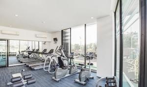 Fitness centrum a/nebo fitness zařízení v ubytování Baan Imm Aim Huahin sea view