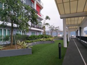 a view of the courtyard of a building at The Octagon Ipoh in Ipoh