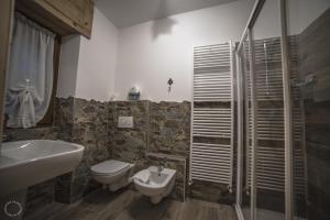 Koupelna v ubytování B & B Le Riue
