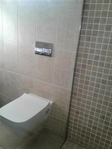 y baño con aseo en cabina de ducha. en Rostalyn Guesthouse, en Durban