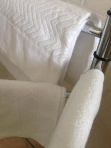 dos rollos de papel higiénico colgando de un toallero en B&B Daniel, en Silea
