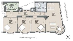 Plan piętra w obiekcie Grand Soho Apartment