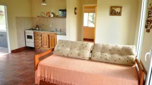 寇塔德拉斯的住宿－La Simona，带沙发的客厅和厨房