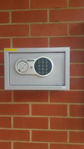 a remote control embedded in a brick wall at Annesley Central in Echuca