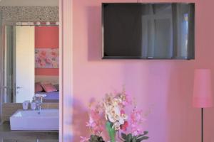 TV a/nebo společenská místnost v ubytování B&B Rosa