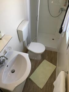 Koupelna v ubytování Mobile Homes Comfort ELBA Zelena Laguna