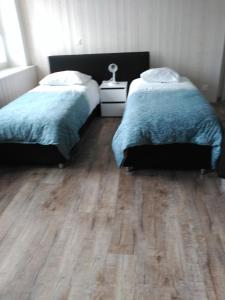 Postel nebo postele na pokoji v ubytování klein aber fein