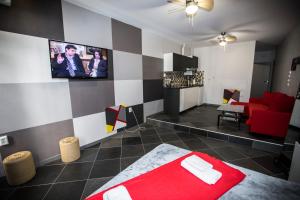 Kuchyň nebo kuchyňský kout v ubytování Trendy Living in Monastiraki