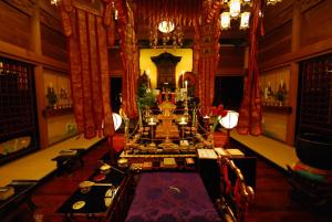 高野山 宿坊 不動院 -Koyasan Shukubo Fudoin-餐厅或其他用餐的地方