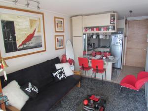 Kuchyň nebo kuchyňský kout v ubytování Departamento con Espectacular Vista Panoramica al Mar Mejor Sector Costa de Montemar Concon